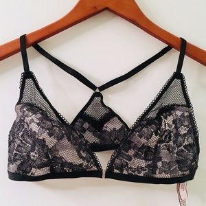 Victoria’s Secret Unlined Black Lace Bralette